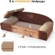FUKUMARU Cat Scratching Board, 66 cm, Durable Scratching Cardboard and Felt, Large Lounger, 2 Reversible Cat Scratching Pads for Cats, Recyclable Cat Scratching Bed Made of Corrugated Cardboard with FUKUMARU Cat Scratching Board, 66 cm, Durable Scratching Cardboard and Felt, Large Lounger, 2 Reversible Cat Scratching Pads for Cats, Recyclable Cat Scratching Bed Made of Corrugated Cardboard with