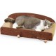 FUKUMARU Cat Scratching Board, 66 cm, Durable Scratching Cardboard and Felt, Large Lounger, 2 Reversible Cat Scratching Pads for Cats, Recyclable Cat Scratching Bed Made of Corrugated Cardboard with FUKUMARU Cat Scratching Board, 66 cm, Durable Scratching Cardboard and Felt, Large Lounger, 2 Reversible Cat Scratching Pads for Cats, Recyclable Cat Scratching Bed Made of Corrugated Cardboard with