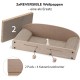 FUKUMARU Cat Scratching Board, 66 cm, Durable Scratching Cardboard and Felt, Large Lounger, 2 Reversible Cat Scratching Pads for Cats, Recyclable, Corrugated Cardboard Cat Scratching Bed with Bell