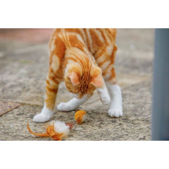 Feather Tail Mice Cat Toy (Pack of 2) Feather Tail Mice Cat Toy (Pack of 2)