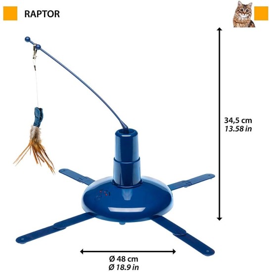 Ferplast Interaktives Katzenspielzeug RAPTOR, Elektronisch, Verschiedene Geschwindigkeiten, Ø 48 x 34 cm Ferplast Interaktives Katzenspielzeug RAPTOR, Elektronisch, Verschiedene Geschwindigkeiten, Ø 48 x 34 cm