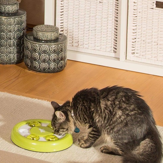 Ferplast Interaktives Spiel für Katzen DISCOVER Sie mit Löchern für Knabbereien aus Kunststoff mit rutschfestem Material, Ø 23 x 4,2 cm Ferplast Interaktives Spiel für Katzen DISCOVER Sie mit Löchern für Knabbereien aus Kunststoff mit rutschfestem Material, Ø 23 x 4,2 cm