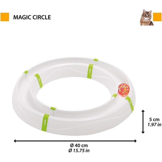 Ferplast Interaktives Spiel für Katzen LABYRINTH-Schaltung mit Frühlingsspielzeug, Katzenspielzeug inklusive Leuchtkugel, 72 x 40 cm Ferplast Interaktives Spiel für Katzen LABYRINTH-Schaltung mit Frühlingsspielzeug, Katzenspielzeug inklusive Leuchtkugel, 72 x 40 cm