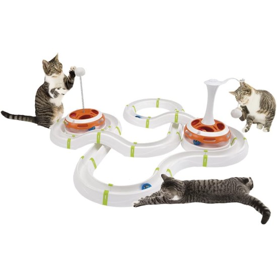 Ferplast Interaktives Spiel für Katzen LABYRINTH-Schaltung mit Frühlingsspielzeug, Katzenspielzeug inklusive Leuchtkugel, 72 x 40 cm Ferplast Interaktives Spiel für Katzen LABYRINTH-Schaltung mit Frühlingsspielzeug, Katzenspielzeug inklusive Leuchtkugel, 72 x 40 cm