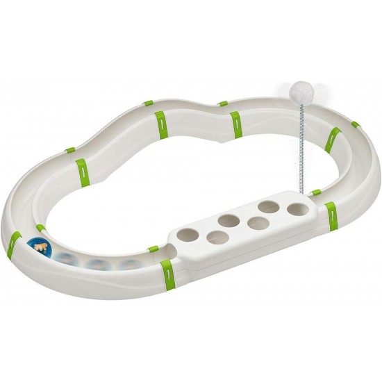 Ferplast Interaktives Spiel für Katzen LABYRINTH-Schaltung mit Frühlingsspielzeug, Katzenspielzeug inklusive Leuchtkugel, 72 x 40 cm Ferplast Interaktives Spiel für Katzen LABYRINTH-Schaltung mit Frühlingsspielzeug, Katzenspielzeug inklusive Leuchtkugel, 72 x 40 cm