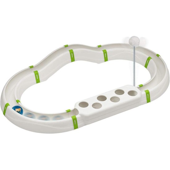 Ferplast Interaktives Spiel für Katzen LABYRINTH-Schaltung mit Frühlingsspielzeug, Katzenspielzeug inklusive Leuchtkugel, 72 x 40 cm Ferplast Interaktives Spiel für Katzen LABYRINTH-Schaltung mit Frühlingsspielzeug, Katzenspielzeug inklusive Leuchtkugel, 72 x 40 cm