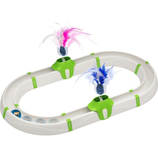 Ferplast Interaktives Spiel für Katzen TYPHON Katzenspielzeug, Modular Circuit, LED Luminous Ball enthalten Ferplast Interaktives Spiel für Katzen TYPHON Katzenspielzeug, Modular Circuit, LED Luminous Ball enthalten