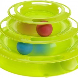 Ferplast Interaktives Spielzeug für Katzen TWISTER aus Kunststoff mit rutschfesten Füßen, 4 Schichten, 3 Kugeln inklusive, Ø 24,5 x 13 cm Ferplast Interaktives Spielzeug für Katzen TWISTER aus Kunststoff mit rutschfesten Füßen, 4 Schichten, 3 Kugeln inklusive, Ø 24,5 x 13 cm