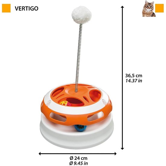 Ferplast Katzenspielzeug VERTIGO mit Plüsch, 2 Bälle, Rutschfeste Füße, kombinierbar, Ø 24 x 36,5 cm Ferplast Katzenspielzeug VERTIGO mit Plüsch, 2 Bälle, Rutschfeste Füße, kombinierbar, Ø 24 x 36,5 cm