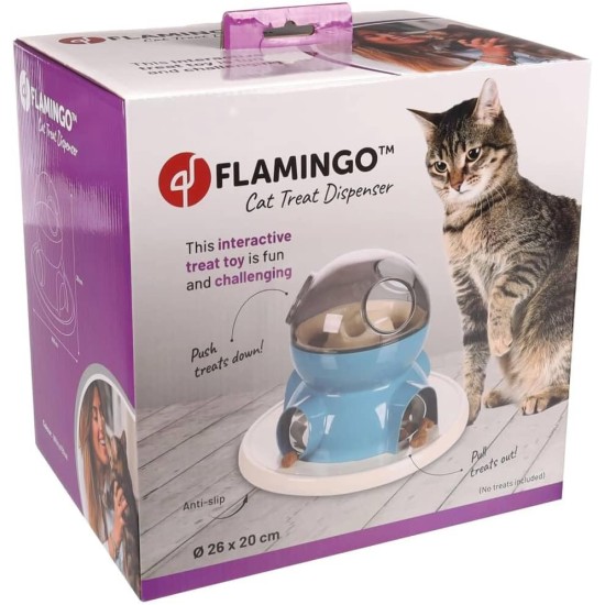Flamingo KS Interactive Cat Toy Disso White/Blue 26 x 20 cm Flamingo KS Interactive Cat Toy Disso White/Blue 26 x 20 cm