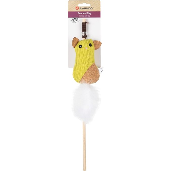 Flamingo Lemmo Cat Toy - Green | Interactive Play Rod for Cats Flamingo Lemmo Cat Toy - Green | Interactive Play Rod for Cats
