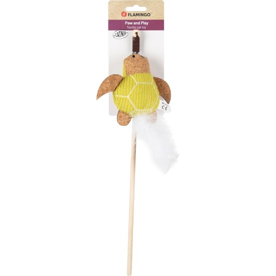 Flamingo Lemmo Cat Toy - Green | Interactive Play Rod for Cats Flamingo Lemmo Cat Toy - Green | Interactive Play Rod for Cats
