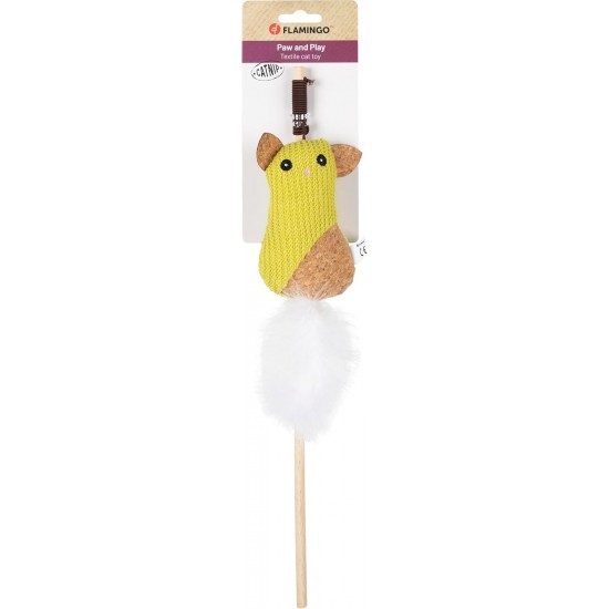Flamingo Lemmo Cat Toy - Green | Interactive Play Rod for Cats Flamingo Lemmo Cat Toy - Green | Interactive Play Rod for Cats