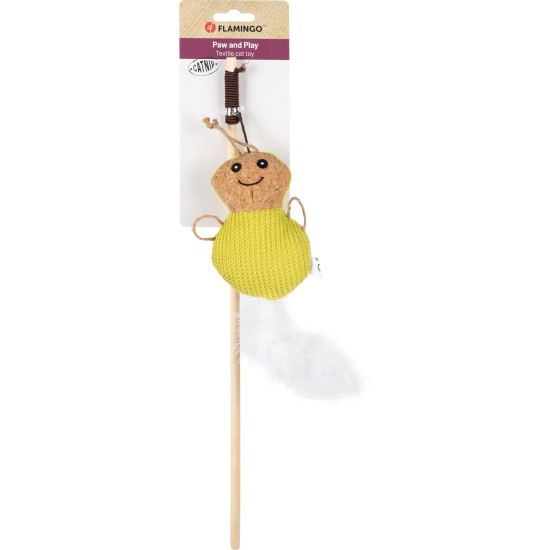 Flamingo Lemmo Cat Toy - Green | Interactive Play Rod for Cats Flamingo Lemmo Cat Toy - Green | Interactive Play Rod for Cats