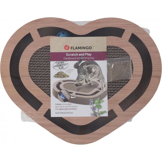 Flamingo Scratching Toy Poro Brown 42.5 x 33.5 x 5.5 cm Flamingo Scratching Toy Poro Brown 42.5 x 33.5 x 5.5 cm