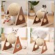 GDWD Cat Scratching Post with Wooden Base, Carpet, Ball and Pole - Playground and Sisal Board for Kittens GDWD Cat Scratching Post with Wooden Base, Carpet, Ball and Pole - Playground and Sisal Board for Kittens