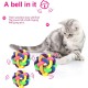 GEFIRE YA2Q Pet Toy Colourful Bell Ball, Acrylic GEFIRE YA2Q Pet Toy Colourful Bell Ball, Acrylic