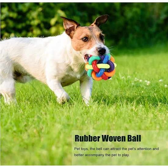 GEFIRE YA2Q Pet Toy Colourful Bell Ball, Acrylic GEFIRE YA2Q Pet Toy Colourful Bell Ball, Acrylic