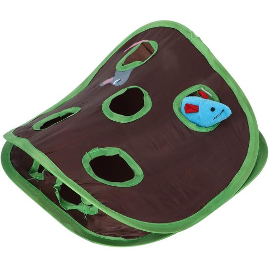 GOTOTOP Mouse Hunting Cat Toy, 9 Holes Interactive Indoor Toy with Bell Ball Mice Toy Hide & Search Game Pop-up Foldable Exercise Toy for Kittens Cats GOTOTOP Mouse Hunting Cat Toy, 9 Holes Interactive Indoor Toy with Bell Ball Mice Toy Hide & Search Game Pop-up Foldable Exercise Toy for Kittens Cats