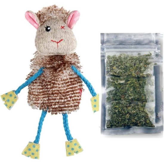 GiGwi, Katzenspielzeug, wiederverwendbar, Schaf, gefüllt mit Katzenminze, langlebig und sicher, stimuliert das Spielen und Erkunden, Einheitsgröße, weiß, Modell Catnip GiGwi, Katzenspielzeug, wiederverwendbar, Schaf, gefüllt mit Katzenminze, langlebig und sicher, stimuliert das Spielen und Erkunden, Einheitsgröße, weiß, Modell Catnip