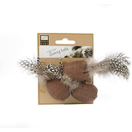 House Of Paws HP318 Feather Cat Toy, Pack of 3