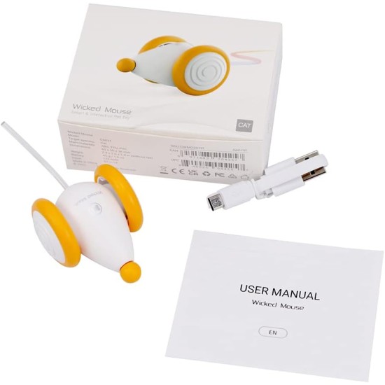 INF Cat Toy Electric Toy Mouse for Cats with USB Cable, Interactive Toy Mouse with Light Tail INF Cat Toy Electric Toy Mouse for Cats with USB Cable, Interactive Toy Mouse with Light Tail