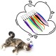 InnoHHustle Pack of 10 Cat Worm Toy Refills Cat Wall Toy Replacement Refill Cat Wand Toy Replacement Leads Furry Tail Worm with Bells for Kitten Training InnoHHustle Pack of 10 Cat Worm Toy Refills Cat Wall Toy Replacement Refill Cat Wand Toy Replacement Leads Furry Tail Worm with Bells for Kitten Training