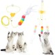Interactive Door Hanging Cat Feather Toy with Long Elastic String, Automatic Caterpillar Tease Toy for Kitten Indoor Door Frame Play Chase Practice Interactive Door Hanging Cat Feather Toy with Long Elastic String, Automatic Caterpillar Tease Toy for Kitten Indoor Door Frame Play Chase Practice