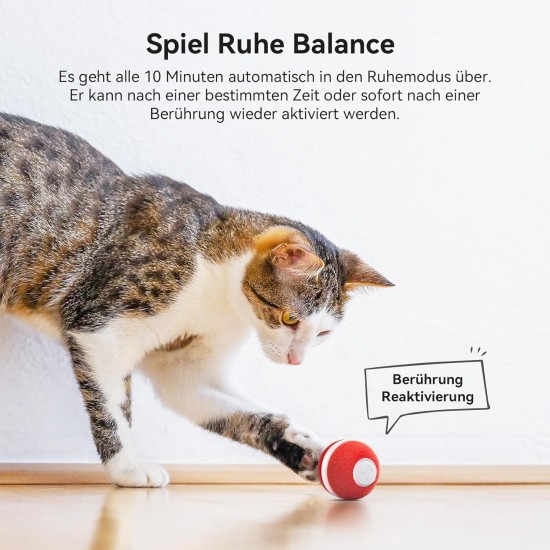 Interaktives Katzenspielzeug, Intelligenter Katzenball mit 3 Interaktionsmodi, Katzenspielzeug Ball Elektrisch mit LED-Leuchten, Automatisches Katzenspielzeug, Katzen Spielball für Katze,Grau Interaktives Katzenspielzeug, Intelligenter Katzenball mit 3 Interaktionsmodi, Katzenspielzeug Ball Elektrisch mit LED-Leuchten, Automatisches Katzenspielzeug, Katzen Spielball für Katze,Grau