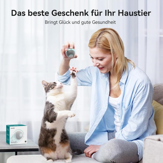Interaktives Katzenspielzeug, Intelligenter Katzenball mit 3 Interaktionsmodi, Katzenspielzeug Ball Elektrisch mit LED-Leuchten, Automatisches Katzenspielzeug, Katzen Spielball für Katze,Grau Interaktives Katzenspielzeug, Intelligenter Katzenball mit 3 Interaktionsmodi, Katzenspielzeug Ball Elektrisch mit LED-Leuchten, Automatisches Katzenspielzeug, Katzen Spielball für Katze,Grau