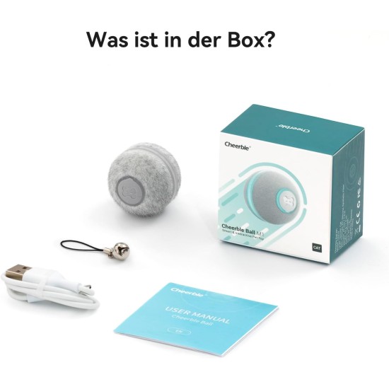 Interaktives Katzenspielzeug, Intelligenter Katzenball mit 3 Interaktionsmodi, Katzenspielzeug Ball Elektrisch mit LED-Leuchten, Automatisches Katzenspielzeug, Katzen Spielball für Katze,Grau Interaktives Katzenspielzeug, Intelligenter Katzenball mit 3 Interaktionsmodi, Katzenspielzeug Ball Elektrisch mit LED-Leuchten, Automatisches Katzenspielzeug, Katzen Spielball für Katze,Grau