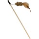 JACK AND VANILLA, Interactive Cat Toy with Matatabi Mouse and Feathers, Stimulates Hunting Instinct, 40 cm, Brown. Ideal for Active Play and Cat Well-being, Herbals Model