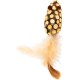 JACK AND VANILLA, Interactive Cat Toy with Matatabi Mouse and Feathers, Stimulates Hunting Instinct, 40 cm, Brown. Ideal for Active Play and Cat Well-being, Herbals Model