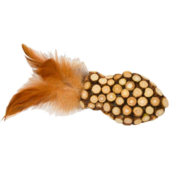 JACK AND VANILLA, Interactive Cat Toy with Matatabi Mouse and Feathers, Stimulates Hunting Instinct, 40 cm, Brown. Ideal for Active Play and Cat Well-being, Herbals Model JACK AND VANILLA, Interactive Cat Toy with Matatabi Mouse and Feathers, Stimulates Hunting Instinct, 40 cm, Brown. Ideal for Active Play and Cat Well-being, Herbals Model