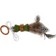JACK AND VANILLA, Interactive Cat Toy with Matatabi Mouse and Feathers, Stimulates Hunting Instinct, 40 cm, Brown. Ideal for Active Play and Cat Well-being, Herbals Model