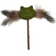 JACK AND VANILLA, Interactive Cat Toy with Matatabi Mouse and Feathers, Stimulates Hunting Instinct, 40 cm, Brown. Ideal for Active Play and Cat Well-being, Herbals Model