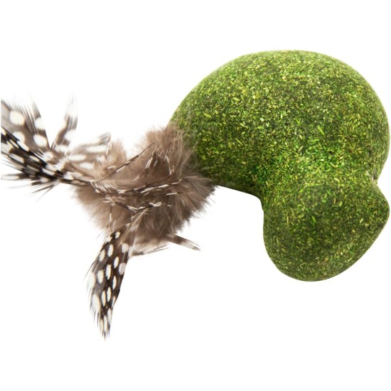 JACK AND VANILLA, Interactive Cat Toy with Matatabi Mouse and Feathers, Stimulates Hunting Instinct, 40 cm, Brown. Ideal for Active Play and Cat Well-being, Herbals Model JACK AND VANILLA, Interactive Cat Toy with Matatabi Mouse and Feathers, Stimulates Hunting Instinct, 40 cm, Brown. Ideal for Active Play and Cat Well-being, Herbals Model