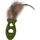 JACK AND VANILLA, Interactive Cat Toy with Matatabi Mouse and Feathers, Stimulates Hunting Instinct, 40 cm, Brown. Ideal for Active Play and Cat Well-being, Herbals Model