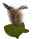 JACK AND VANILLA, Interactive Cat Toy with Matatabi Mouse and Feathers, Stimulates Hunting Instinct, 40 cm, Brown. Ideal for Active Play and Cat Well-being, Herbals Model