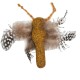 JACK AND VANILLA, Interactive Cat Toy with Matatabi Mouse and Feathers, Stimulates Hunting Instinct, 40 cm, Brown. Ideal for Active Play and Cat Well-being, Herbals Model