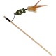 JACK AND VANILLA, Interactive Cat Toy with Matatabi Mouse and Feathers, Stimulates Hunting Instinct, 40 cm, Brown. Ideal for Active Play and Cat Well-being, Herbals Model