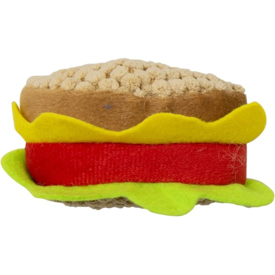 JACK AND VANILLA, Interactive Sandwich Shape Cat Toy, Stimulates Hunting Instinct, Durable and Easy to Clean, Size 10.5 cm, Attractive Colour, Cat Toys Model JACK AND VANILLA, Interactive Sandwich Shape Cat Toy, Stimulates Hunting Instinct, Durable and Easy to Clean, Size 10.5 cm, Attractive Colour, Cat Toys Model
