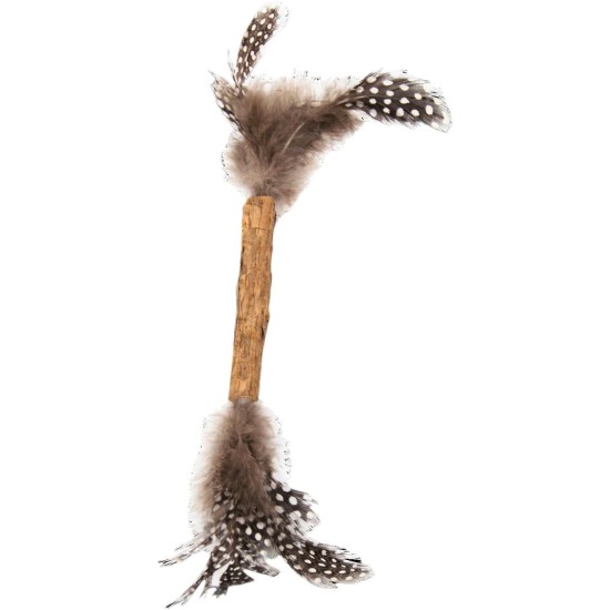 JACK AND VANILLA, Interaktiver Teaser für Katzen mit Katzenminze, Ball und Feder, stimuliert den Jagdinstinkt, attraktives Design, 40 cm, Grün/Bronze, Modell Herbals JACK AND VANILLA, Interaktiver Teaser für Katzen mit Katzenminze, Ball und Feder, stimuliert den Jagdinstinkt, attraktives Design, 40 cm, Grün/Bronze, Modell Herbals