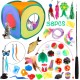 JOTOL 38 Pieces Cat Toy with Cat Tunnel, Cat Toy, Also Includes Feather Toy, Balls, Plush Toy, Toy Mice Cats Toy Variety Pack for Kitty Cats JOTOL 38 Pieces Cat Toy with Cat Tunnel, Cat Toy, Also Includes Feather Toy, Balls, Plush Toy, Toy Mice Cats Toy Variety Pack for Kitty Cats