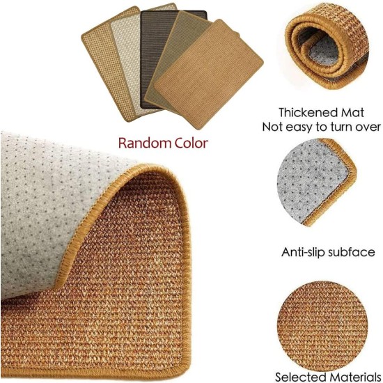JUVEL Cat Scratching Mat, Natural Sisal Rope Scratching Pad for Cat Grinding Claws and Protecting Carpet Furniture, Durable Non-Slip Floor Cat Play Sleeping Scratching Toy (S: 30×40cm) JUVEL Cat Scratching Mat, Natural Sisal Rope Scratching Pad for Cat Grinding Claws and Protecting Carpet Furniture, Durable Non-Slip Floor Cat Play Sleeping Scratching Toy (S: 30×40cm)