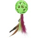 JW JW0471059 Cataction Feather Ball with Tail, Ball with Tail to Chase After Cat JW JW0471059 Cataction Feather Ball with Tail, Ball with Tail to Chase After Cat