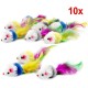 JZK 20 x Cat Toy Mice with Feather Tails Mouse Toy with Lifelike Sound Interactive Toy for Cat Kitty JZK 20 x Cat Toy Mice with Feather Tails Mouse Toy with Lifelike Sound Interactive Toy for Cat Kitty