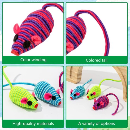 Jodsen Cat Toy Self Activity Pack of 10 Cat Toy Mouse Toy for Brushing Teeth Playing Chewing Training Cat Toy Mouse for Cats Adults (Random Colour) Jodsen Cat Toy Self Activity Pack of 10 Cat Toy Mouse Toy for Brushing Teeth Playing Chewing Training Cat Toy Mouse for Cats Adults (Random Colour)