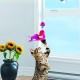 KONG Connects Window Teaser (Colour Various) - Colourful Bird to Stimulate Cat Games