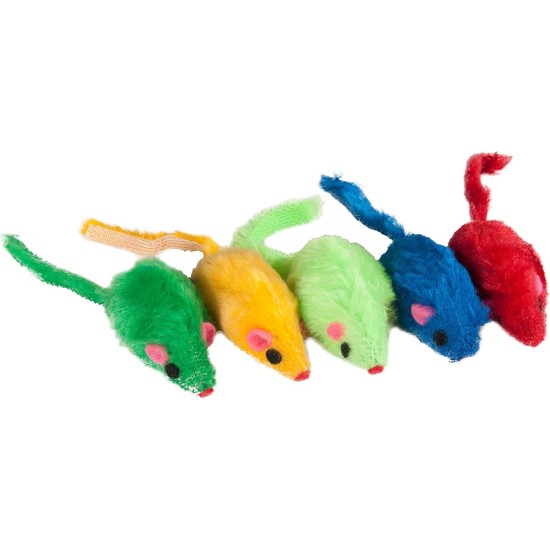 Karlie Cat Toy Plush Mice Faux Mink Fur 5 cm
